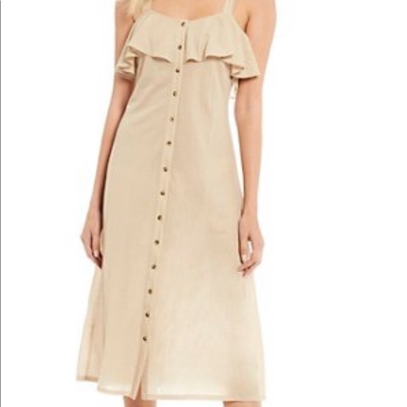 Gianni Bini ButtonFront Midi Dress NWT - Picture 3 of 9